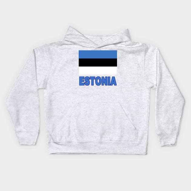 The Pride of Estonia - Estonian Flag Design Kids Hoodie by Naves